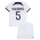 Paris Saint Germain PSG Marquinhos 5 Matchtröja Barn Borta 2023-2024