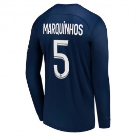 Paris Saint Germain PSG Marquinhos 5 Matchtröja Hemma 2022-2023 - Långärmad