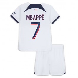 Paris Saint Germain PSG Mbappé 7 Matchtröja Barn Borta 2023-2024
