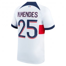Paris Saint Germain PSG N.Mendes 25 Matchtröja Borta 2023-2024