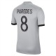 Paris Saint Germain PSG Paredes 8 Matchtröja Borta 2022-2023