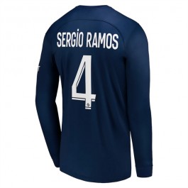 Paris Saint Germain PSG Sergio Ramos 4 Matchtröja Hemma 2022-2023 - Långärmad