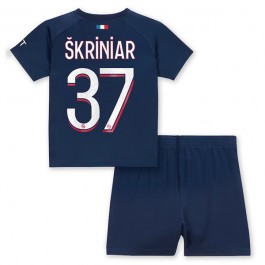 Paris Saint Germain PSG Skriniar 37 Matchtröja Barn Hemma 2023-2024