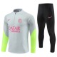 Paris Saint Germain PSG Träningsoverall 2023-24 - 1-4 Zip Grå Rosa