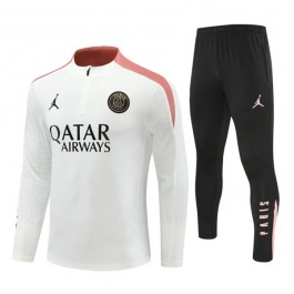 Paris Saint Germain Träningsoverall 2024-25 - 1-4 Zip Vit Rosa