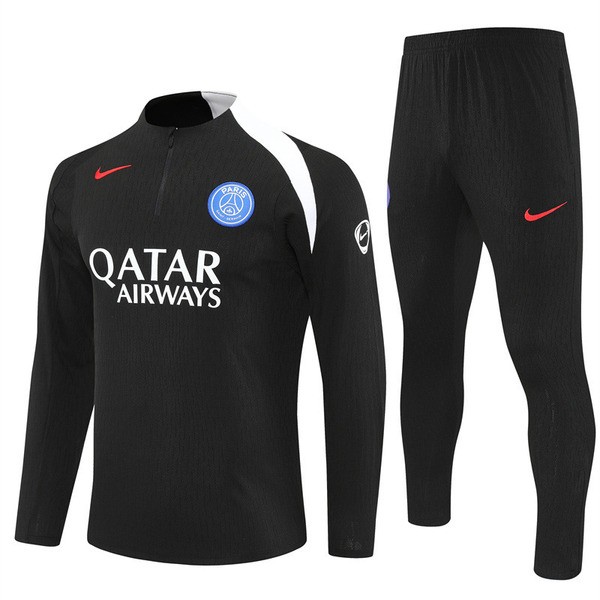 Paris Saint Germain Träningsoverall med Tröja 2025-26 - 1-4 Zip Svart Paris Saint Germain Träningsoverall med Tröja 2025-26 - 1-4 Zip Svart