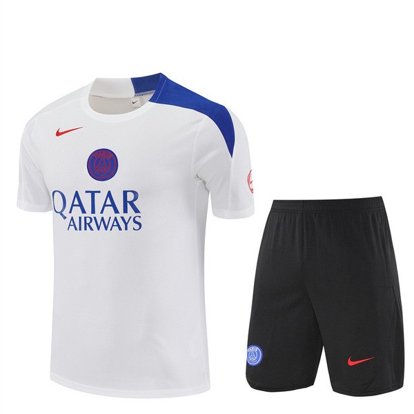 Paris Saint Germain Träningsset med T-shirt Barn 2025-26 - Shorts Vit Paris Saint Germain Träningsset med T-shirt Barn 2025-26 - Shorts Vit