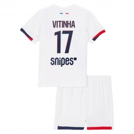 Paris Saint Germain Vitinha 17 Matchtröja Barn Borta 2025-2026