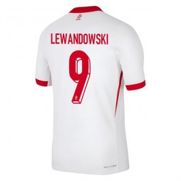 Polen Lewandowski 9 Matchtröja Hemma Euro 2024