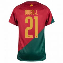Portugal Diogo J. 21 Matchtröja Hemma VM 2022