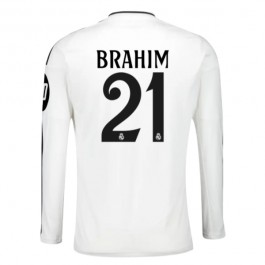 Real Madrid Brahim 21 Matchtröja Hemma 2024-2025 Långärmad