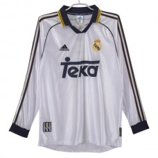 Real Madrid Matchtröja Hemma Retro 1998-2000 Långärmad Real Madrid Matchtröja Hemma Retro 1998-2000 Långärmad