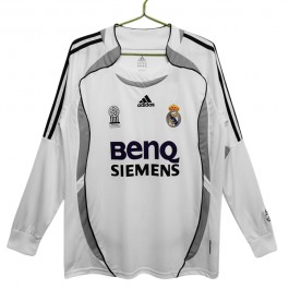 Real Madrid Matchtröja Hemma Retro 2006-2007 - Långärmad