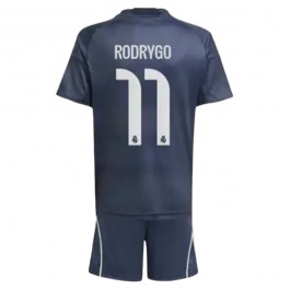 Real Madrid Rodrygo 11 Matchtröja Barn Borta 2025-2026