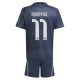 Real Madrid Rodrygo 11 Matchtröja Barn Borta 2025-2026