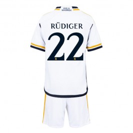 Real Madrid Rudiger 22 Matchtröja Barn Hemma 2023-2024