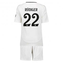Real Madrid Rüdiger 22 Matchtröja Barn Hemma 2024-2025