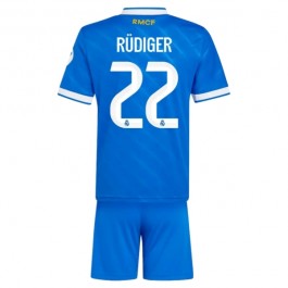 Real Madrid Rüdiger 22 Matchtröja Barn Tredje 2025-2026