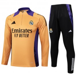 Real Madrid Träningsoverall 2024-25 - 1-4 Zip Orange