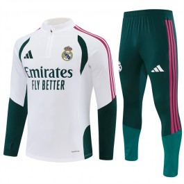 Real Madrid Träningsoverall 2026-27 - 1-4 Zip Vit Real Madrid Träningsoverall 2026-27 - 1-4 Zip Vit