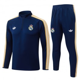 Real Madrid Träningsoverall Barn 2026-27 - 1-4 Zip Blå Real Madrid Träningsoverall Barn 2026-27 - 1-4 Zip Blå