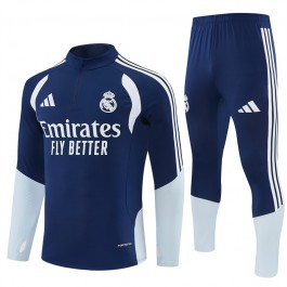 Real Madrid Träningsoverall Barn 2026-27 - 1-4 Zip Blå Real Madrid Träningsoverall Barn 2026-27 - 1-4 Zip Blå