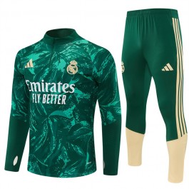 Real Madrid Träningsoverall Barn 2026-27 - 1-4 Zip Grön Real Madrid Träningsoverall Barn 2026-27 - 1-4 Zip Grön