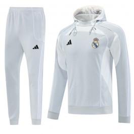 Real Madrid Träningsoverall med Tröja 2025-26 - Hoodie Grå