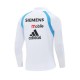 Real Madrid Träningströja 2003-04 - 1-4 Zip Retro Vit