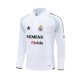 Real Madrid Träningströja 2004-05 - 1-4 Zip Retro Vit