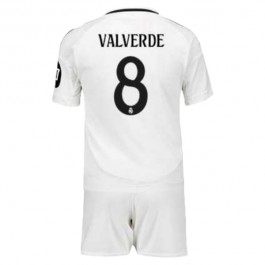 Real Madrid Valverde 8 Matchtröja Barn Hemma 2024-2025