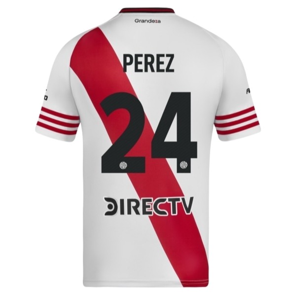 River Plate Perez 24 Matchtröja Hemma 2025-2026 Fotbollsställ River Plate Perez 24 Matchtröja Hemma 2025-2026 Fotbollsställ
