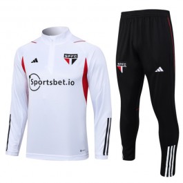 São Paulo FC Träningsoverall 2023-24 - 1-4 Zip Vit