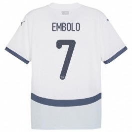 Schweiz Embolo 7 Matchtröja Borta Euro 2024