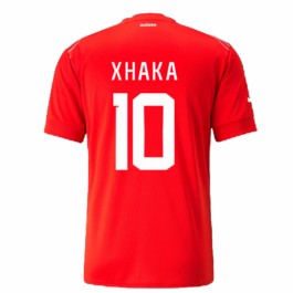Schweiz Xhaka 10 Matchtröja Hemma VM 2022