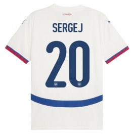 Serbien Sergej 20 Matchtröja Borta Euro 2024