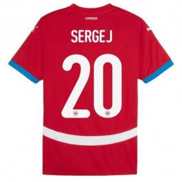 Serbien Sergej 20 Matchtröja Hemma Euro 2024