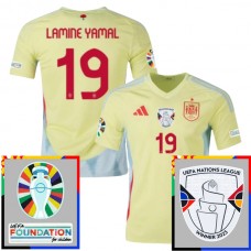 Spanien Lamine Yamal 19 Matchtröja Borta Euro 2024 Patch