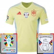 Spanien Matchtröja Borta Euro 2024 Patches