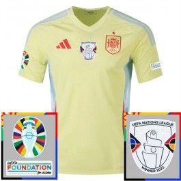 Spanien Matchtröja Borta Euro 2024 Patches