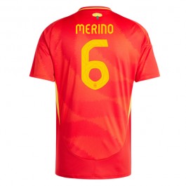 Spanien Merino 6 Matchtröja Hemma Euro 2024