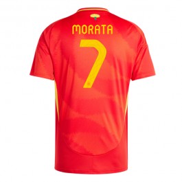 Spanien Morata 7 Matchtröja Hemma Euro 2024