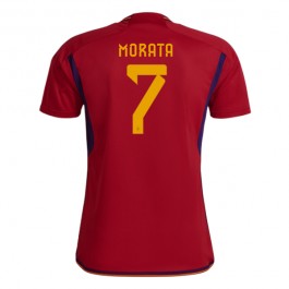 Spanien Morata 7 Matchtröja Hemma VM 2022