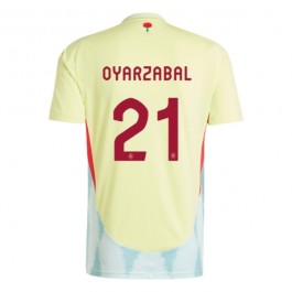 Spanien Oyarzabal 21 Matchtröja Borta Euro 2024