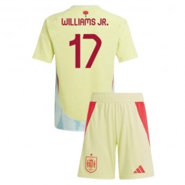 Spanien Williams Jr. 17 Matchtröja Barn Borta Euro 2024
