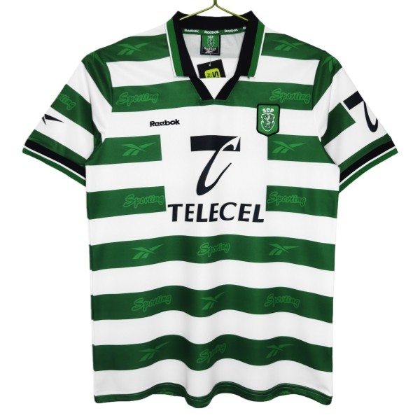 Sporting Lissabon Matchtröja Hemma Retro 1999-2000 Fotbollsställ Sporting Lissabon Matchtröja Hemma Retro 1999-2000 Fotbollsställ