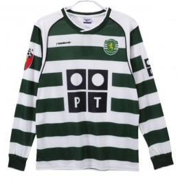 Sporting Lissabon Matchtröja Hemma Retro 2001-2003 Långärmad