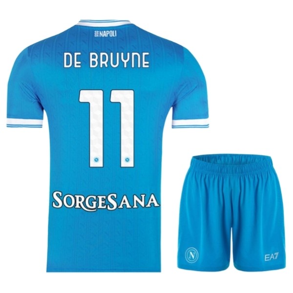 SSC Napoli De Bruyne 11 Matchtröja Barn Hemma 2025-2026 SSC Napoli De Bruyne 11 Matchtröja Barn Hemma 2025-2026