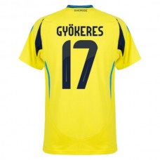 Sverige Gyökeres 17 Matchtröja Hemma 2024
