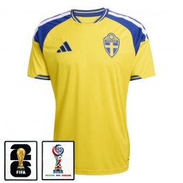 Sverige Hemmatröja VM 2026 med Märke